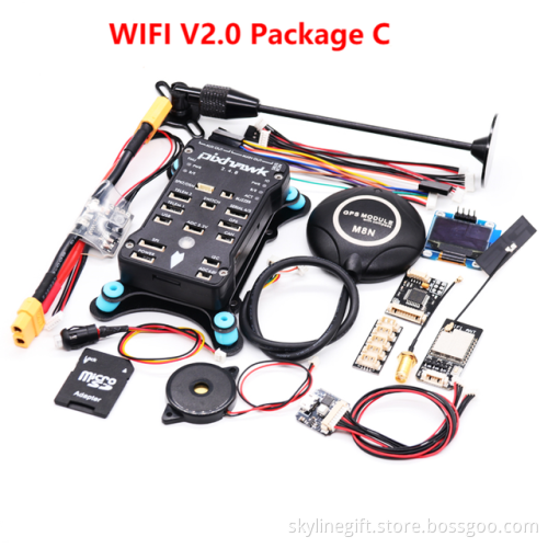 Pixhawk WIFI V2.0 Module PX4 PIX 2.4.8 32 Bit Flight Controller Autopilot 4G TF Safety Switch Buzzer